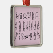 Vierkante versiering met knopen metalen ornament (Rechts)