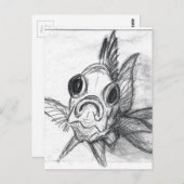 Vierkante vis in je gezicht briefkaart (Voorkant / Achterkant)