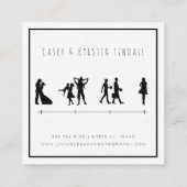 Vierkante visitekaartje | Minimalistisch goudpense (Achterkant)