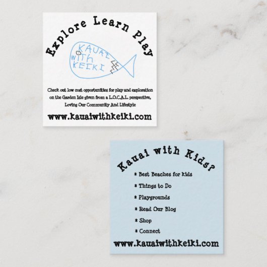 Vierkante Visitekaartjes (Voorkant / Achterkant)