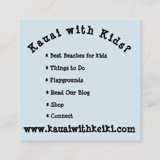 Vierkante Visitekaartjes (Achterkant)