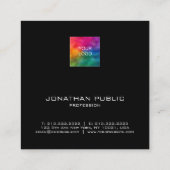 Vierkante Visitekaartjes Voeg toe uploadt uw Logo  (Achterkant)