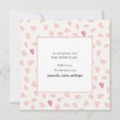 Vierkante Volledige Foto Aangepaste Valentijnsdag Feestdagenkaart (Achterkant)