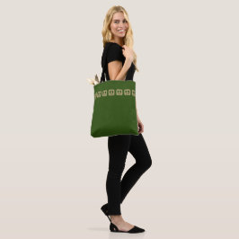 Vierkante vrede tote bag
