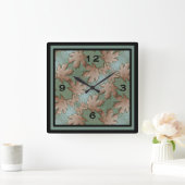 Vierkante wandklok met Maple Leaves (Huis)