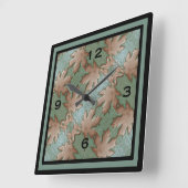 Vierkante wandklok met Maple Leaves (Hoek)