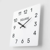 Vierkante wandklok met modern ontwerp (Hoek)