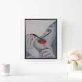 Vierkante wandklok met rood (Huis)