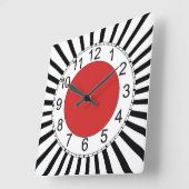 Vierkante wandklok, modern design vierkante klok (Hoek)