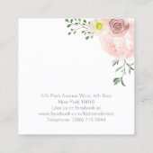  Vierkante Waterverf Floral Visitekaartjes (Achterkant)