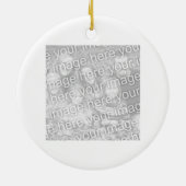 Vierkante witte, afgeronde foto's keramisch ornament (Achterkant)