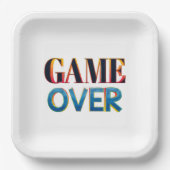 Vierkante witte bord met vetgedrukte tekst "GAME O (Voorkant)