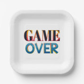 Vierkante witte bord met vetgedrukte tekst "GAME O (Voorkant)