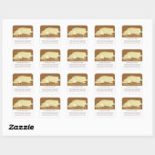vierkante witte chocolade Stickers (Vel)