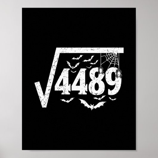 Vierkante Wortel 4489 Grappige Halloween Meme 67 W Poster (Voorkant)