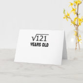 Vierkante wortel van 121 11 jaar oud 11e verjaarda kaart (Gele Bloem)