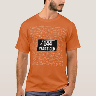 Vierkante wortel van 144 12e verjaardag 12 jaar ou t-shirt