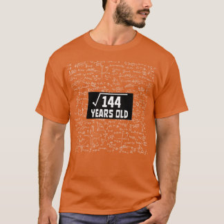 Vierkante wortel van 144 12e verjaardag 12 jaar ou t-shirt