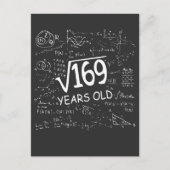 Vierkante wortel van 169 13e verjaardag 13 jaar ou briefkaart (Voorkant)