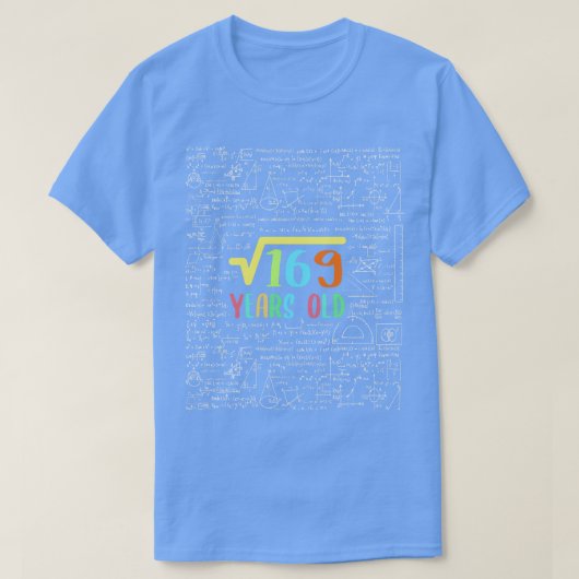 Vierkante wortel van 169 13e verjaardag t-shirt (Design voorkant)
