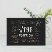 Vierkante wortel van 196 14e verjaardag 14 jaar ou kaart (Staand voorkant)