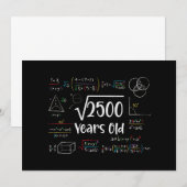 Vierkante wortel van 2500 50e verjaardag 50 jaar o kaart (Voorkant / Achterkant)