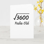 Vierkante wortel van 3600 60 jaar oud 60e bday kaart (Gele Bloem)
