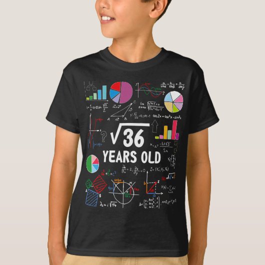 Vierkante wortel van 36 6e verjaardag 6 jaar oude  t-shirt (Voorkant)