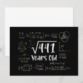 Vierkante wortel van 441 21e verjaardag 21 jaar ou kaart (Voorkant / Achterkant)
