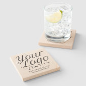 Vierkante zandsteen gepersonaliseerd Onderzetter a (Zijkant)