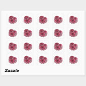 Vierkante Zilveren DRIE ROZEN GROEIEN UIT HET HART Sticker (Vel)