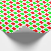 Vierkanten 02 - Rood en Groen Cadeaupapier (Hoek)