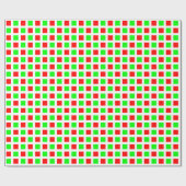 Vierkanten 02 - Rood en Groen Cadeaupapier (Vlak)