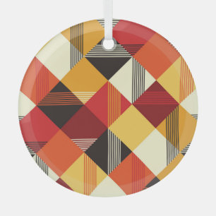 vierkanten: Eenvoudig gestreepte naadloos. Glas Ornament