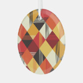  vierkanten: Eenvoudig gestreepte naadloos. Glas Ornament (Voorkant links)