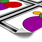 Vierkanten en Cirkel Abstract Perfect Poster (Hoek)
