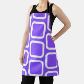 Vierkanten in witte en violette werpkussen schort (Insitu)