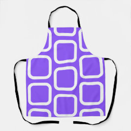 Vierkanten in witte en violette werpkussen schort