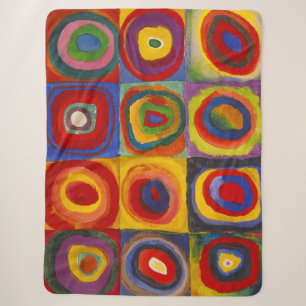 Vierkanten met concentrische cirkels Kandinsky Sherpa Deken