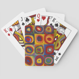 Vierkanten met concentrische cirkels pokerkaarten
