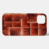 Vierkanten met een donkere en lichtrode wandstruct Case-Mate iPhone case (Achterkant (horizontaal))