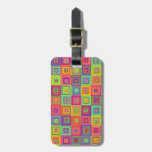 Vierkanten Patroon Bagagelabel (Voorkant verticaal)