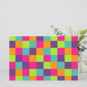 Vierkanten Patroon Briefpapier (Staand voorkant)