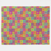 Vierkanten Patroon Fleece Deken (Voorkant (Horizontaal))