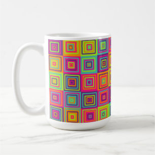 Vierkanten Patroon Koffiemok