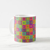 Vierkanten Patroon Koffiemok (Voorkant links)