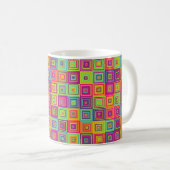 Vierkanten Patroon Koffiemok (Voorkant rechts)