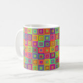 Vierkanten Patroon Koffiemok (Voorkant links)