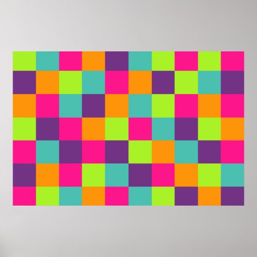 Vierkanten Patroon Poster (Voorkant)