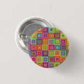 Vierkanten Patroon Ronde Button 3,2 Cm (Voorkant /achterkant)